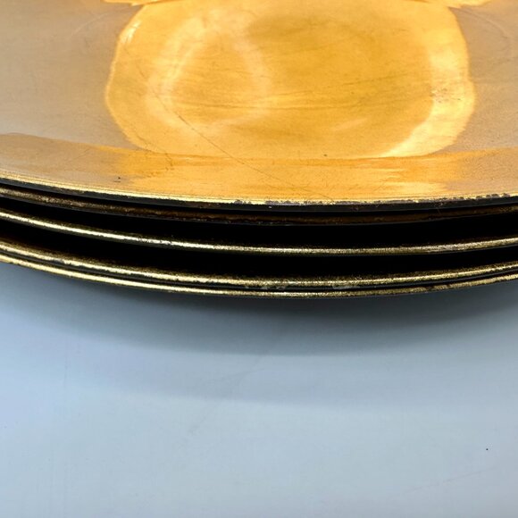 Pre-Owned Rustic Gold Charger Plates Set of 8 – 13” Holiday Table Decor - Picture 4 of 6